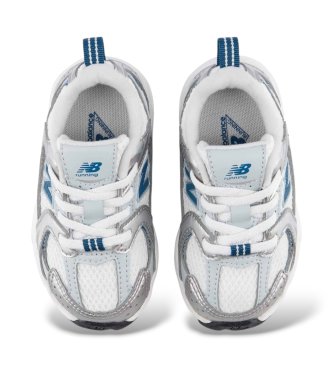 New Balance Usnjeni copati 530 Bungee Lace, bele, srebrne barve