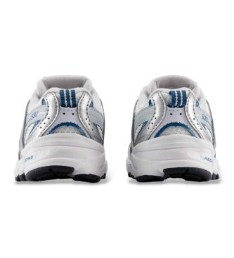 New Balance Usnjeni copati 530 Bungee Lace, bele, srebrne barve