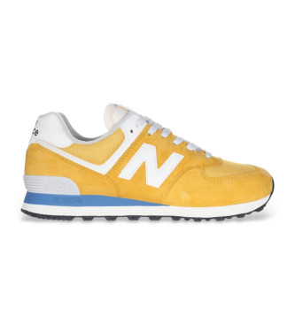 New Balance Skórzane buty sportowe 574 żółte