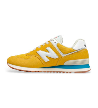 New Balance Skórzane buty sportowe 574 żółte