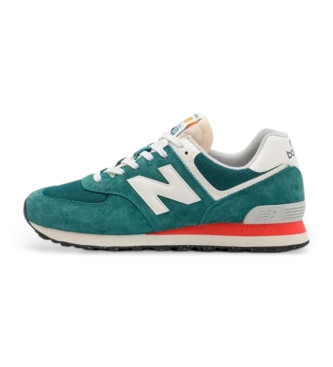 New Balance Skórzane buty sportowe 574 niebieskie