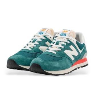 New Balance Skórzane buty sportowe 574 niebieskie