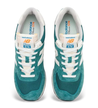 New Balance Skórzane buty sportowe 574 niebieskie