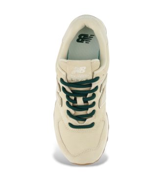 New Balance Zapatillas de piel 574 beige