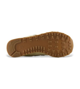 New Balance Zapatillas de piel 574 beige