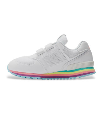 New Balance Baskets en cuir 574 Core Hook & Loop blanc