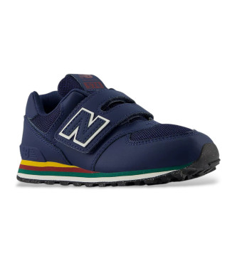 New Balance Scarpe da ginnastica in pelle blu scuro 574 Core con chiusura a strappo