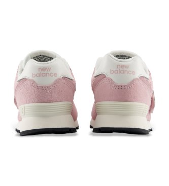 New Balance Ténis de pele 574 Hook & Loop rosa