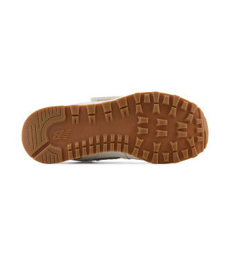 New Balance Leather Sneakers 574 Hoop Loop beige
