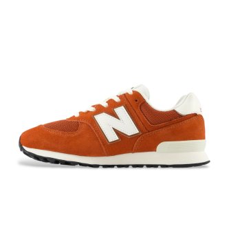 New Balance Ténis de pele 574 Lace castanhos