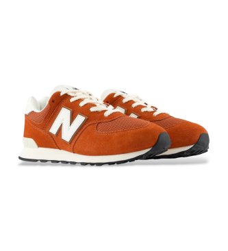 New Balance Ténis de pele 574 Lace castanhos