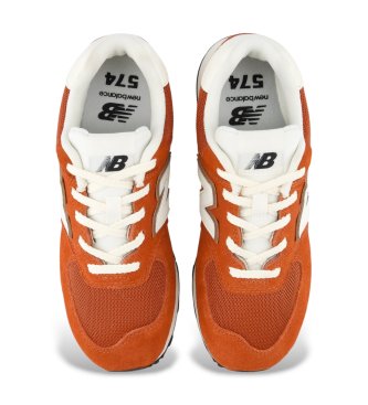 New Balance Ténis de pele 574 Lace castanhos