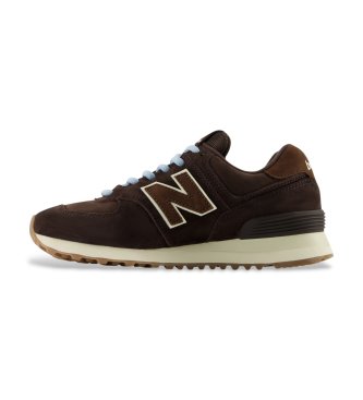 New Balance Ténis de pele 574 pretos