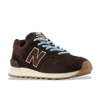 New Balance Ténis de pele 574 pretos