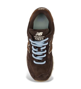 New Balance Ténis de pele 574 pretos