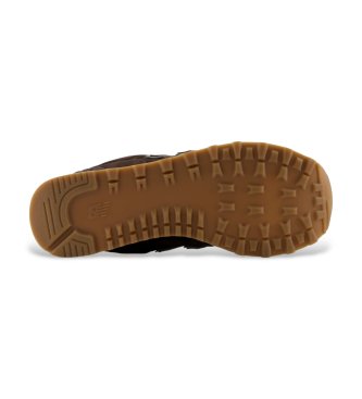 New Balance Ténis de pele 574 pretos