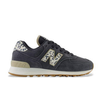 New Balance Tnis de couro 574 preto