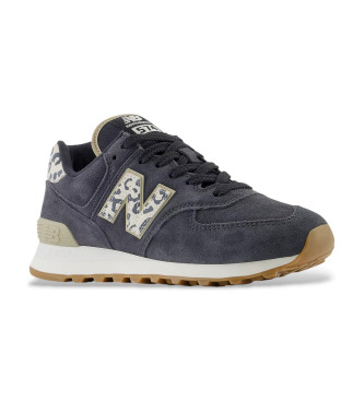 New Balance Tnis de couro 574 preto