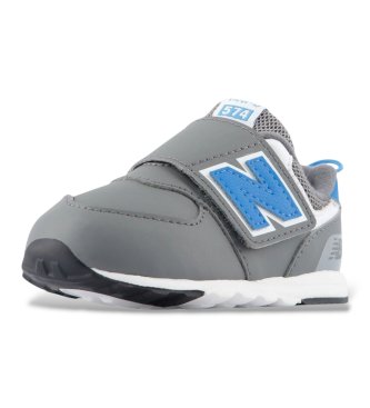 New Balance Ténis de pele 574 NEWB Hook & Loop cinzentos