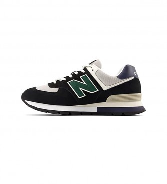 New Balance 574 Sneaker in pelle robusta nera