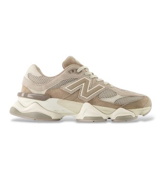 New Balance 9060 beige leather sneakers