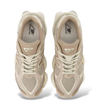 New Balance 9060 beige leather sneakers