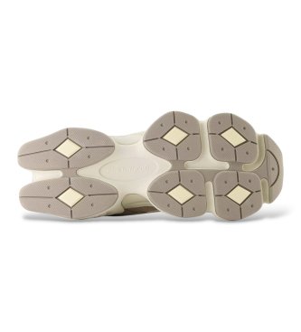 New Balance 9060 beige leather sneakers