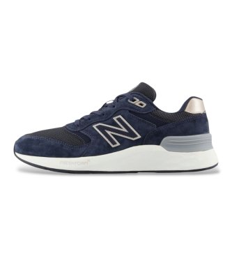 New Balance Fresh Foam X Walking 880 v7 leren sportschoenen, marineblauw