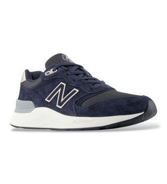 New Balance Fresh Foam X Walking 880 v7 leren sportschoenen, marineblauw