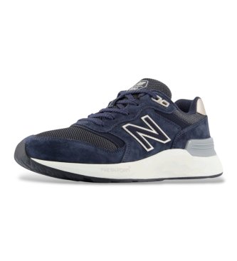 New Balance Fresh Foam X Walking 880 v7 leren sportschoenen, marineblauw