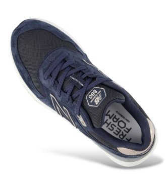 New Balance Fresh Foam X Walking 880 v7 leren sportschoenen, marineblauw