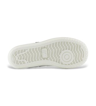 New Balance White T500 Lace leather sneakers