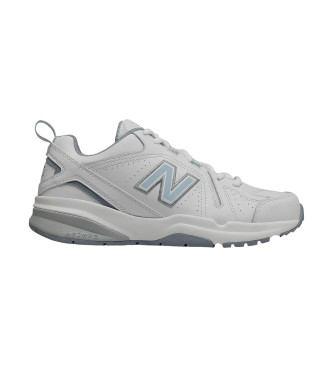 New Balance WX608V5 Sapatilhas de couro resistentes ao deslizamento brancas