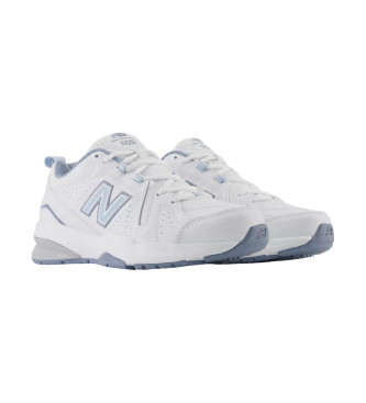 New Balance WX608V5 Sapatilhas de couro resistentes ao deslizamento brancas