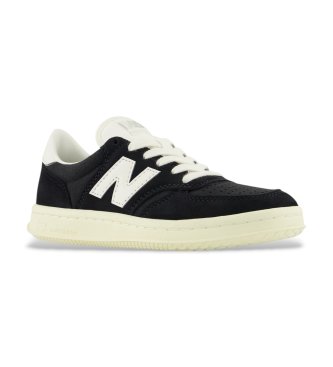 New Balance Black leather T500 Lace sneakers