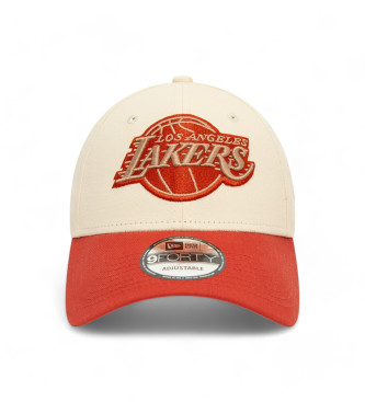 New Era Cappellino color block beige dei 9Forty LA Lakers