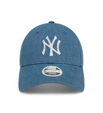 New Era Denimowa czapka z daszkiem 9Forty New York Yankees niebieska