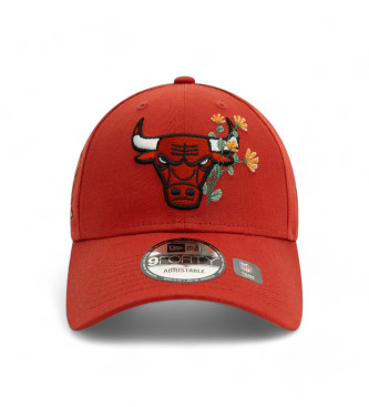 New Era Czapka Flower Icon 9Forty Chicago Bulls czerwona