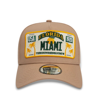 New Era Gorra Miami License Plate 9Forty beige