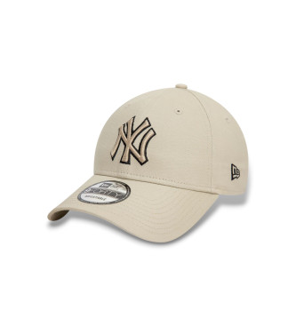 New Era Gorra New York Yankees Team Outline 9Forty beige