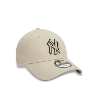 New Era Gorra New York Yankees Team Outline 9Forty beige