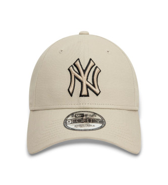 New Era Gorra New York Yankees Team Outline 9Forty beige