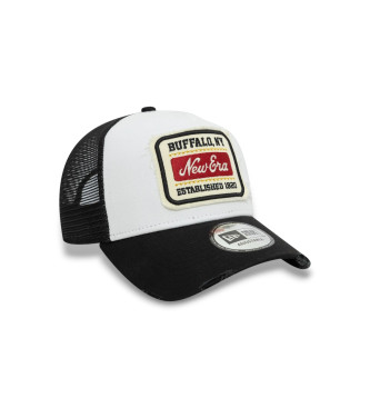 New Era Gorra Patch Distressed 9Forty blanco negro