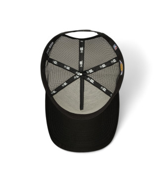 New Era Cappellino trucker nero con cornice ad A tono su tono dei Los Angeles Lakers