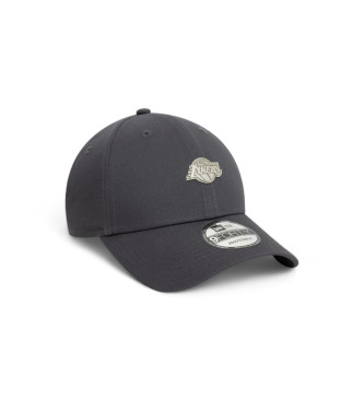 New Era Metallic Pin 9Forty LA Lakers grijze pet