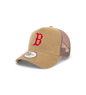 New Era Czapka Mlb Cord Trucker Boston Red beżowa