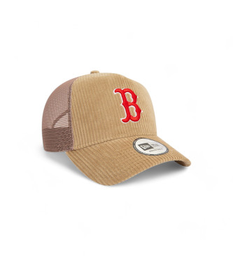 New Era Czapka Mlb Cord Trucker Boston Red beżowa