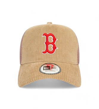 New Era Czapka Mlb Cord Trucker Boston Red beżowa