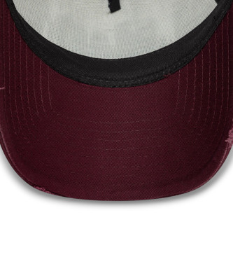 New Era Gorra Patch Distressed 9Forty granate