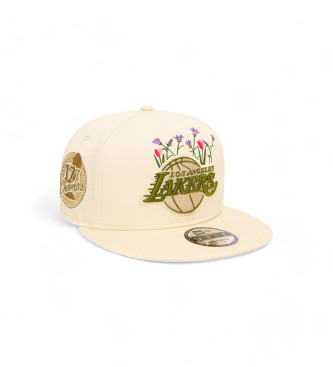 New Era Seasonal Flower 9Fifty LA Lakers beige cap